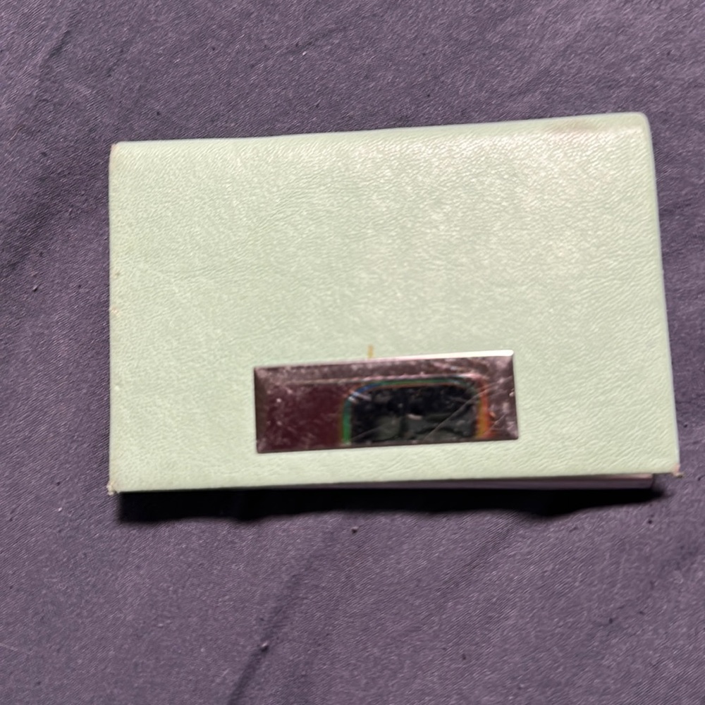 Faux leather card case/wallet